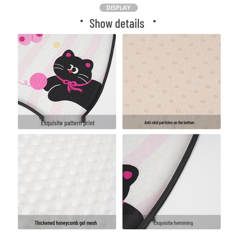 Cartoon Car Cooling Gel Seat Cushion - Breathable, Non-Slip, Four Seasons Comfort