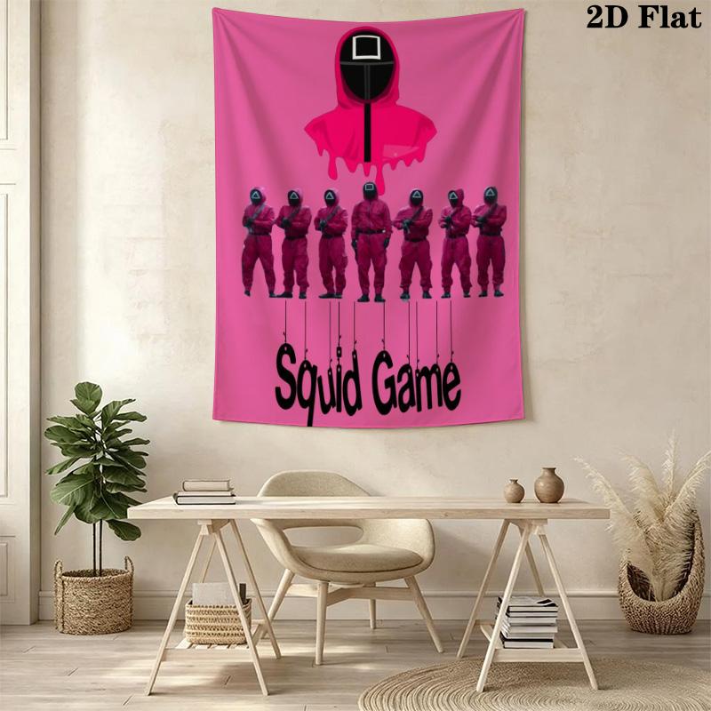 Squid Game print Pattern Home Decor Tapestry, Wall Hanging, Decorative RV Wall Cloth.ZGT0914327
