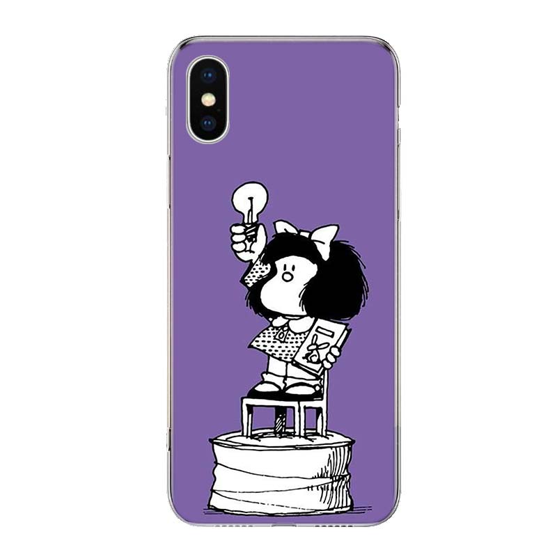 

Mafalda For iPhone 17 Air 16 15 14 Plus 13 Mini 12 11 Pro Max Phone Case 16E 7 Print 8 SE Fundas Cover Soft Coque 16 15 14 13 12 iPhone 17 Pro