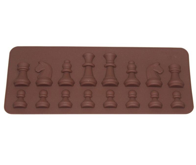 Mini szachy w kształcie Ice Chocolate Sugar Cake Decor Silikon Cube Tray Chess Mold Kitchen Tool