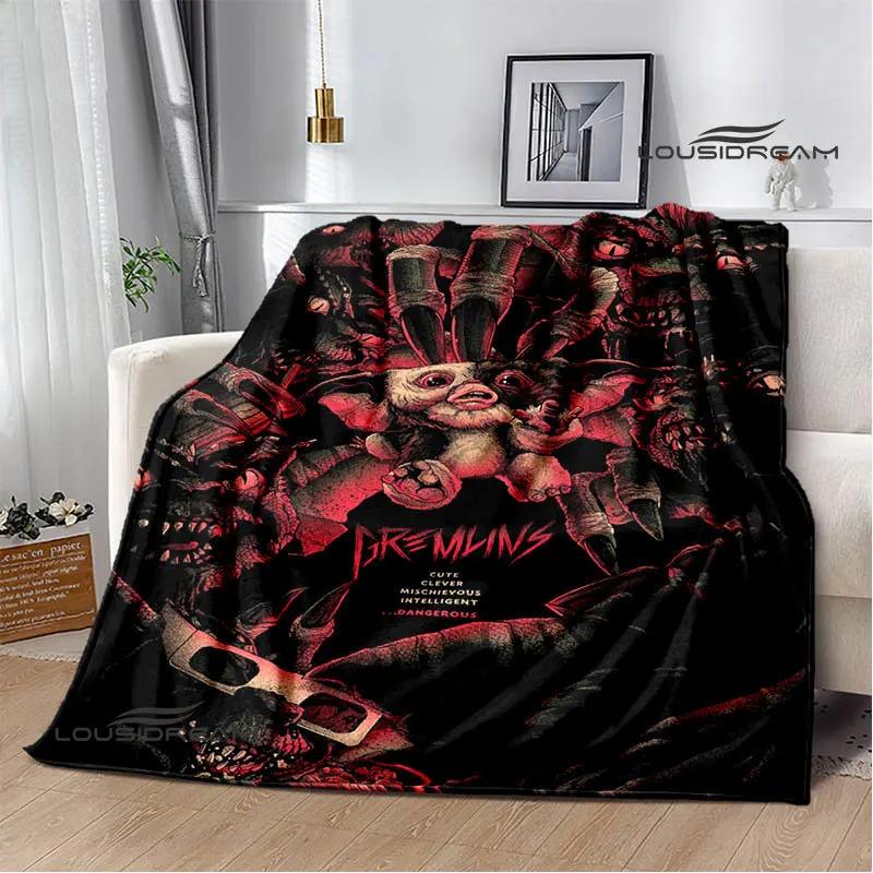 Gremlins cartoon printing blanket children's warm blanket flannel soft and comfortable blanket home travel blanket birthday gift
