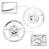 1 Set Motorcycle Skull Speaker Trim Cover for Electra Glides Street Glides Trikes 1996-2013 4-1/2" Grill Covers