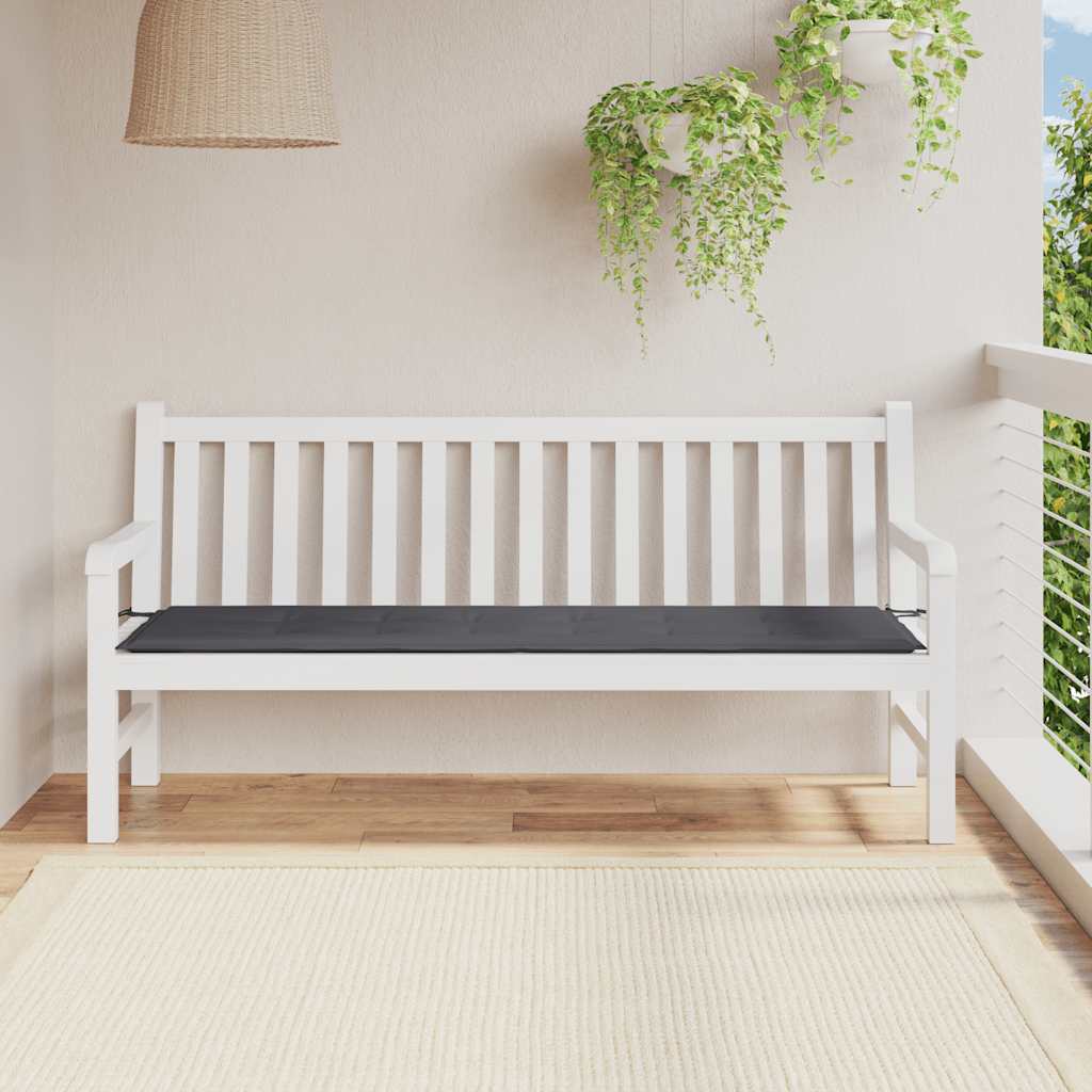 vidaXL Gartenbank-Auflage Anthrazit 180x50x3 cm Oxford-Gewebe