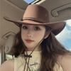 Knight Hat Western Cowboy Hat Beach Cap Sunscreen Cap Retro Summer Sun Hat  Woman/Female