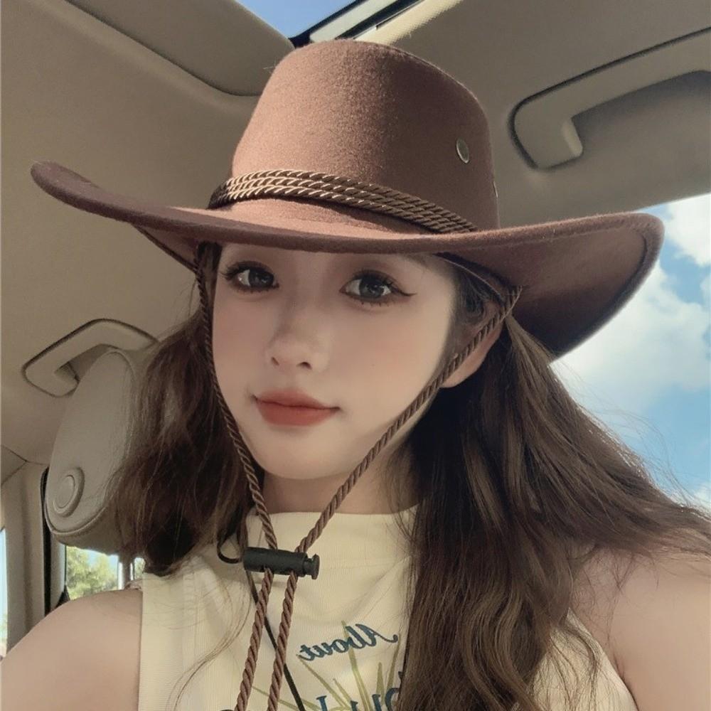 Knight Hat Western Cowboy Hat Beach Cap Sunscreen Cap Retro Summer Sun Hat  Woman/Female