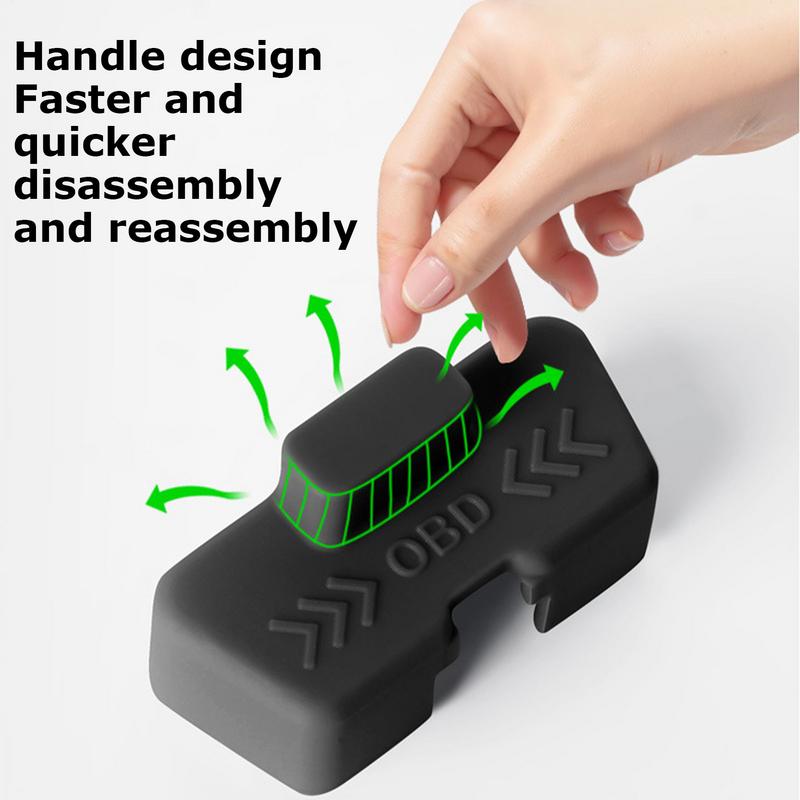 Silicone Car OBD Port Cover Waterproof Rust-proof OBD Port Lock Protective Sleeve Dust OBD Clogging Caps For Car Accessories