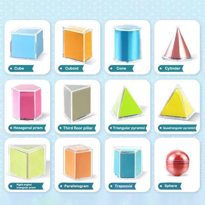 Funy Perspective Geometry Solid Geometry Model Detachable Primary School Teaching Cube Rectangular Prism Teaching Tool