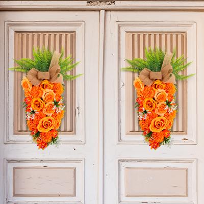 Creative Easter Carrot Hanging Tree Easter Wreath Outdoor Garden Simulation Wreath