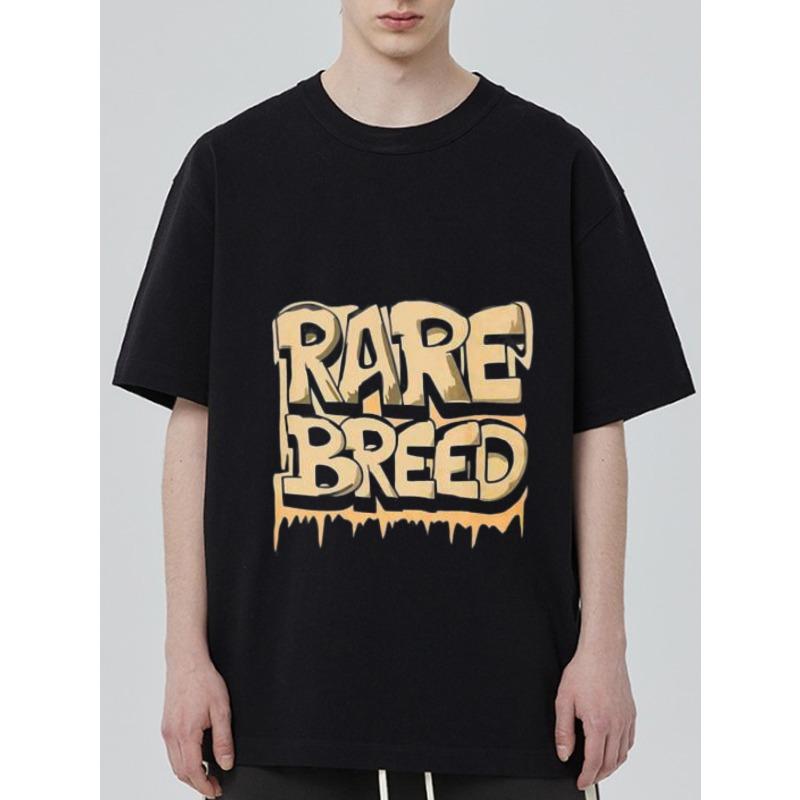 

Rare Breed Graphic T-Shirt Black Bold Text Print Streetwear Fashion Casual Wear XXXXL чёрный