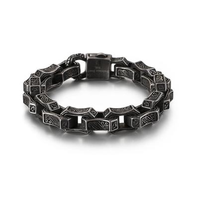 New European And American Personalized Retro Punk Men 'S Titanium Steel Bracelet 