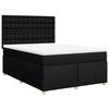 VidaXL Sommier à lattes de lit avec matelas Noir 160x200 cm Tissu 3291347