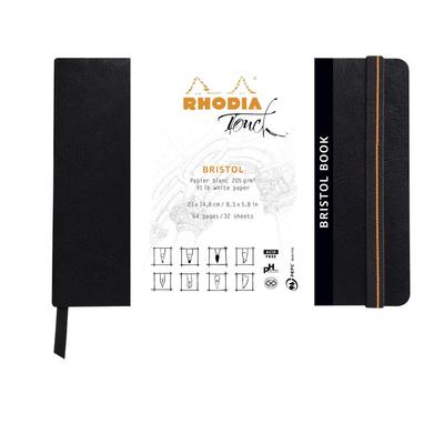 Rhodia Touch Drawing Bristol Book A5 Landscape 64 RHODIA Touch Cf116114 Sketchbook, Paper, (White Paper, Plain, 205g, Pages)