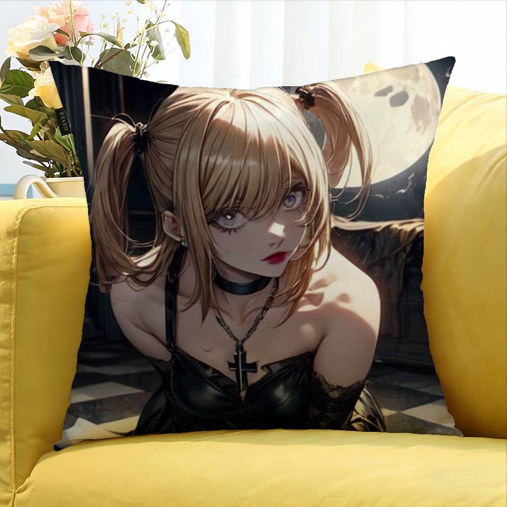 Misa Amane Comic Character World Various Sizes Square Pillow Case For Car Home Bedchamber Decor