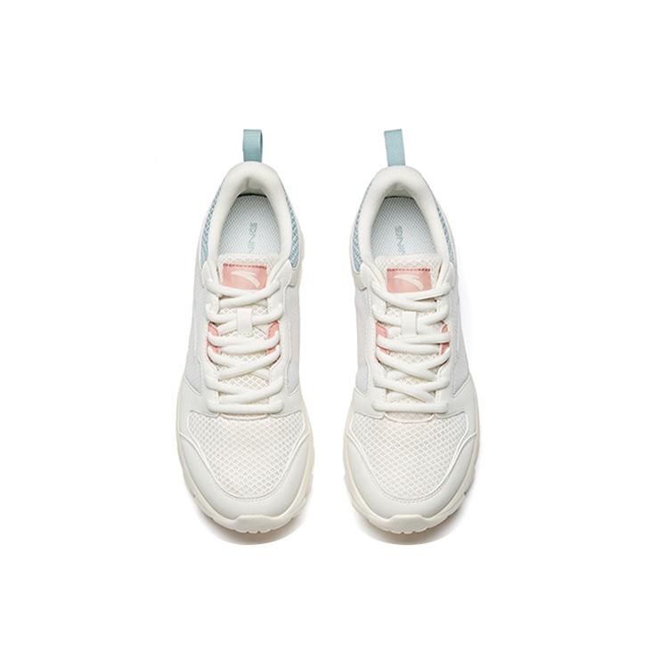 Anta Mesh Slip Resistant, Abrasion Resistant, Lightweight Low top Running Shoes Women's White Cyan 92625512-23