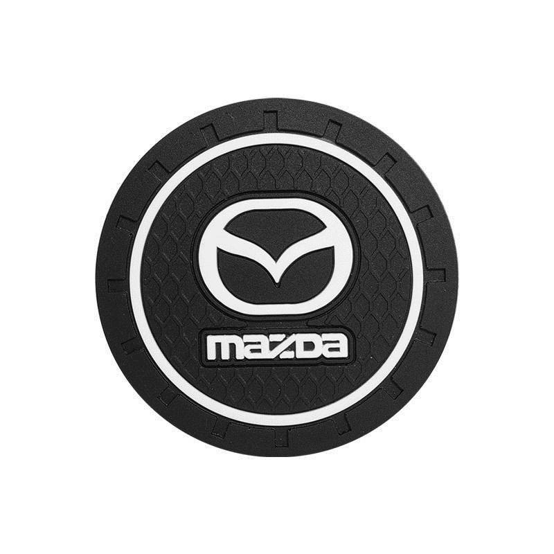 Cartoon Car Logo Cute Anti-Slip Silicone Coaster Mat with Card Slot