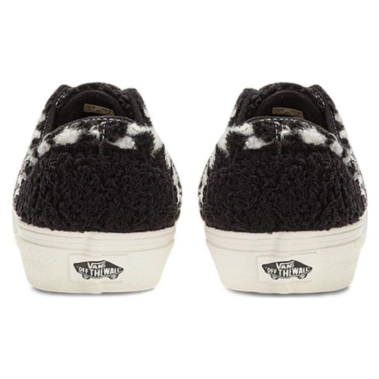 Vans Style 136 Decon SF VR3 Sherpa Checkerboard Unisex Sneakers Black White VN0A4BX9BZW