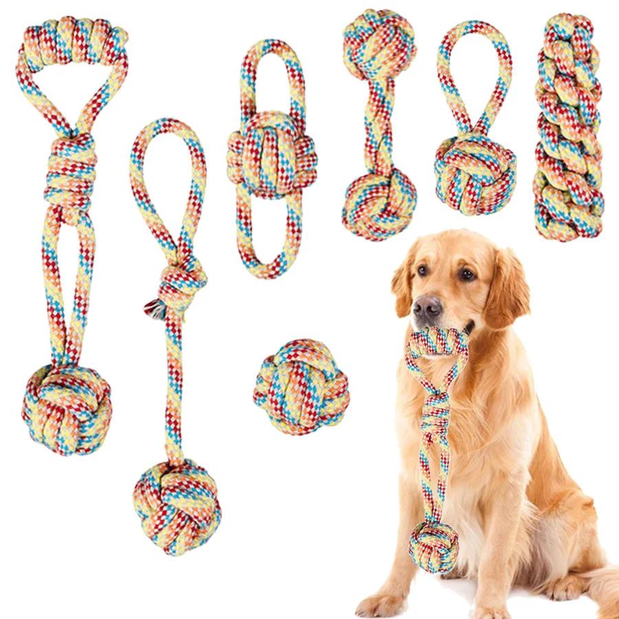 

1/7 Pack Heavy Duty Dog Tug Rope Toys for Aggressive Chewers Strong Durable Interactive Fetch Chew Toys for Small Medium XS