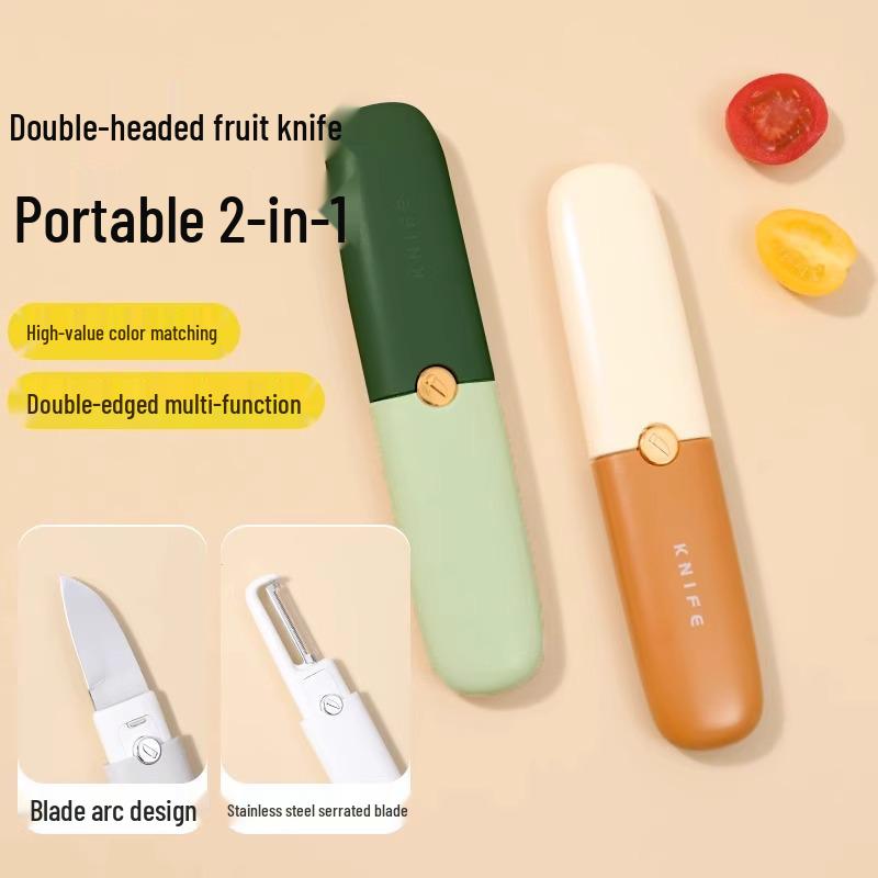Multifunctional Double-Headed Fruit Peeler Knife for Home and Dorm Use