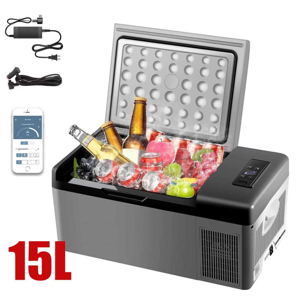 Scatola Frigorifera Refrigerata a Compressore 15L Mini Veicolo Campeggio Congelatore Portatile