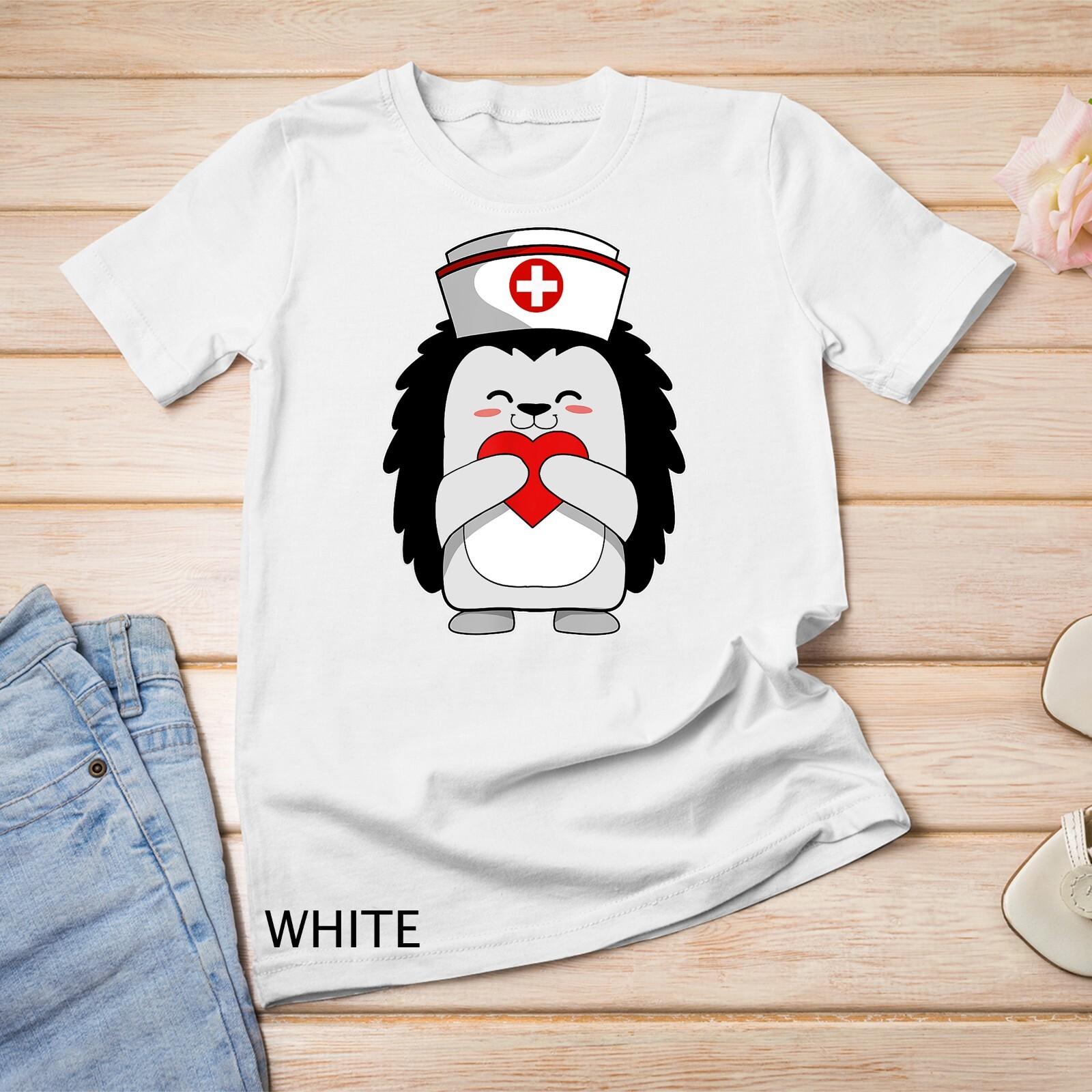 Hedgehog Nurse appreciation International Nurse Day Unisex T-Shirt Mens Womens Tees Top L