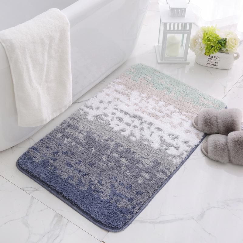 Inyahome Indoor Décor Area Rug for Kitchen Floor Bathroom Rugs Moroccan Vintage Soft and Absorbent Microfiber Bath Mat Non-Slip