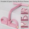 Elastic foot pedal tension belt (with handle) Six-tube multi-function women's full body training elastic belt, blue