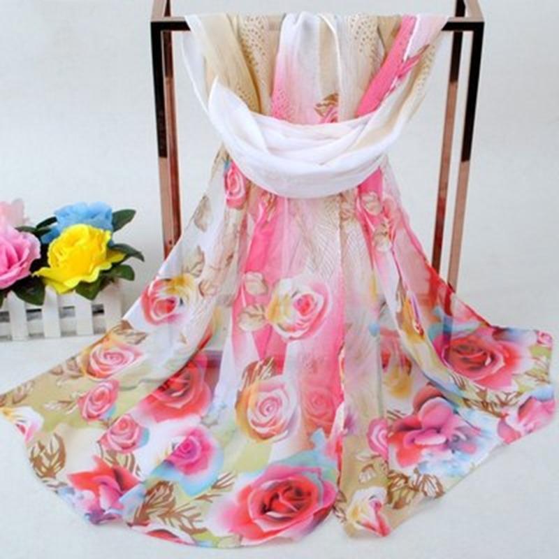 

Women Chiffon Scarf Fashion Leisure Butterflies Branch Pattern Long Shawl Versatile Elegant Minimalist Retro Female Scarves