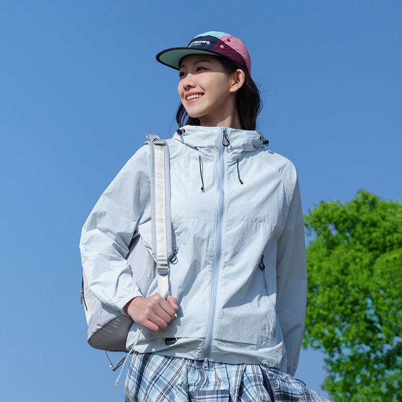 UPF100 + Outdoor Sunscreen Clothing Women's Fashion Sunscreen Jacket Top Summer Loose Ice Breathable Sunscreen Clothing