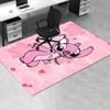 Office Rug Stitch, Pink theme 3D Printed Anti-Slip Rug-Machine Washable for Living Room