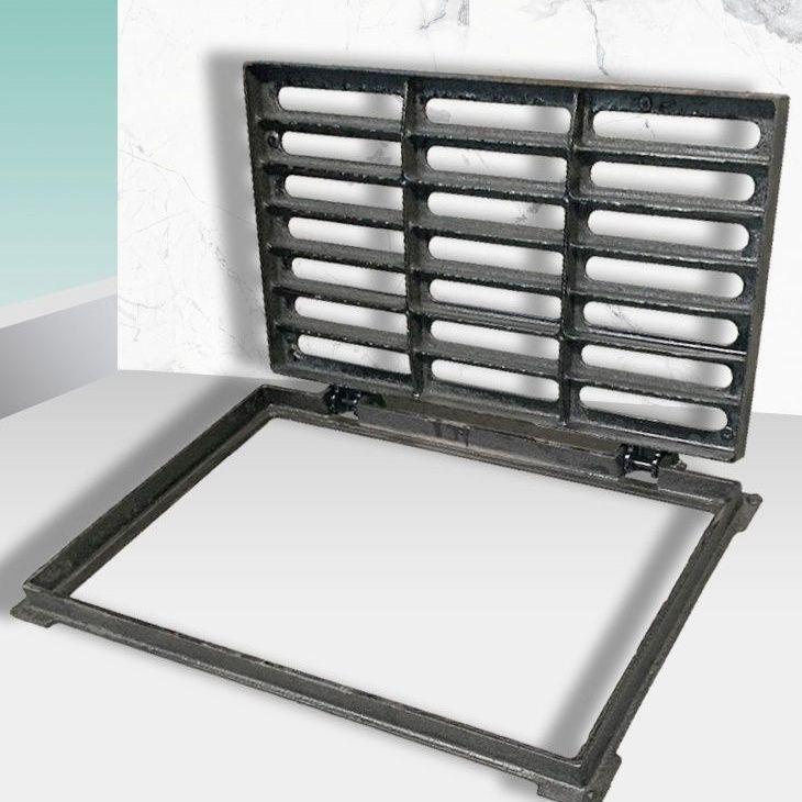 Heavy Duty Ductile Iron Rectangular Manhole Cover Set for Rainwater Wells