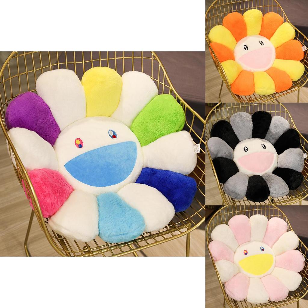 Adorable Takashi Murakami Rainbow Flower Pillow Plush Colorful Stuffed Toy Gift For Children