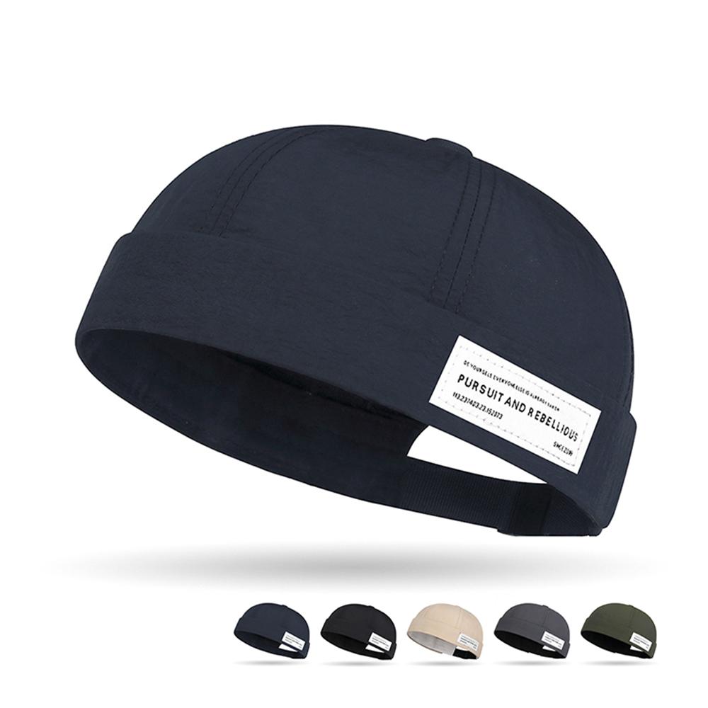 Versatile Unisex Sun Hat Rolled Cuff Harbour Hat Street Lightweight Newsboy Cap  for Men