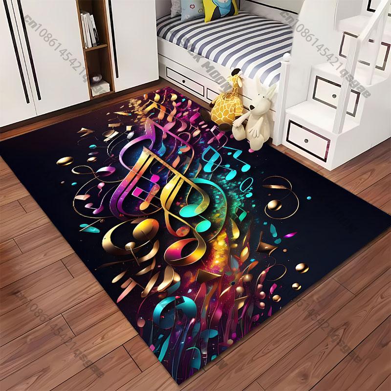 Music Energy Colors Artistic Flow Carpet Yoga Living Room Room Decor Children's Crawling Mat Doormat Area Rug Games Mat