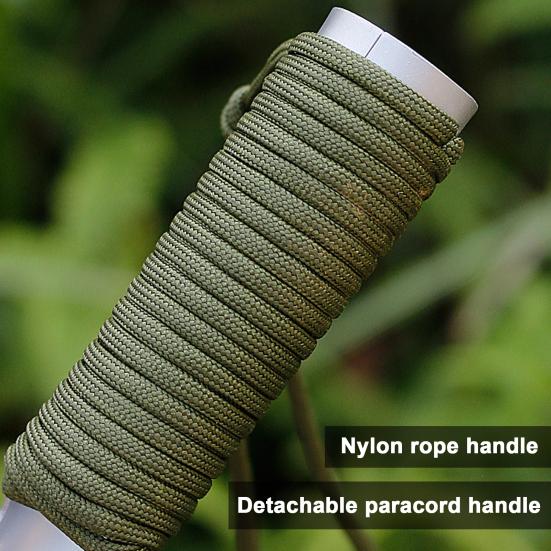 Multifunctional Shovel with Oxford Cloth Portable Stainless Steel Nylon Rope Handle Multi-purpose Spade Trowel Lightweight Outdoor Gardening Survival