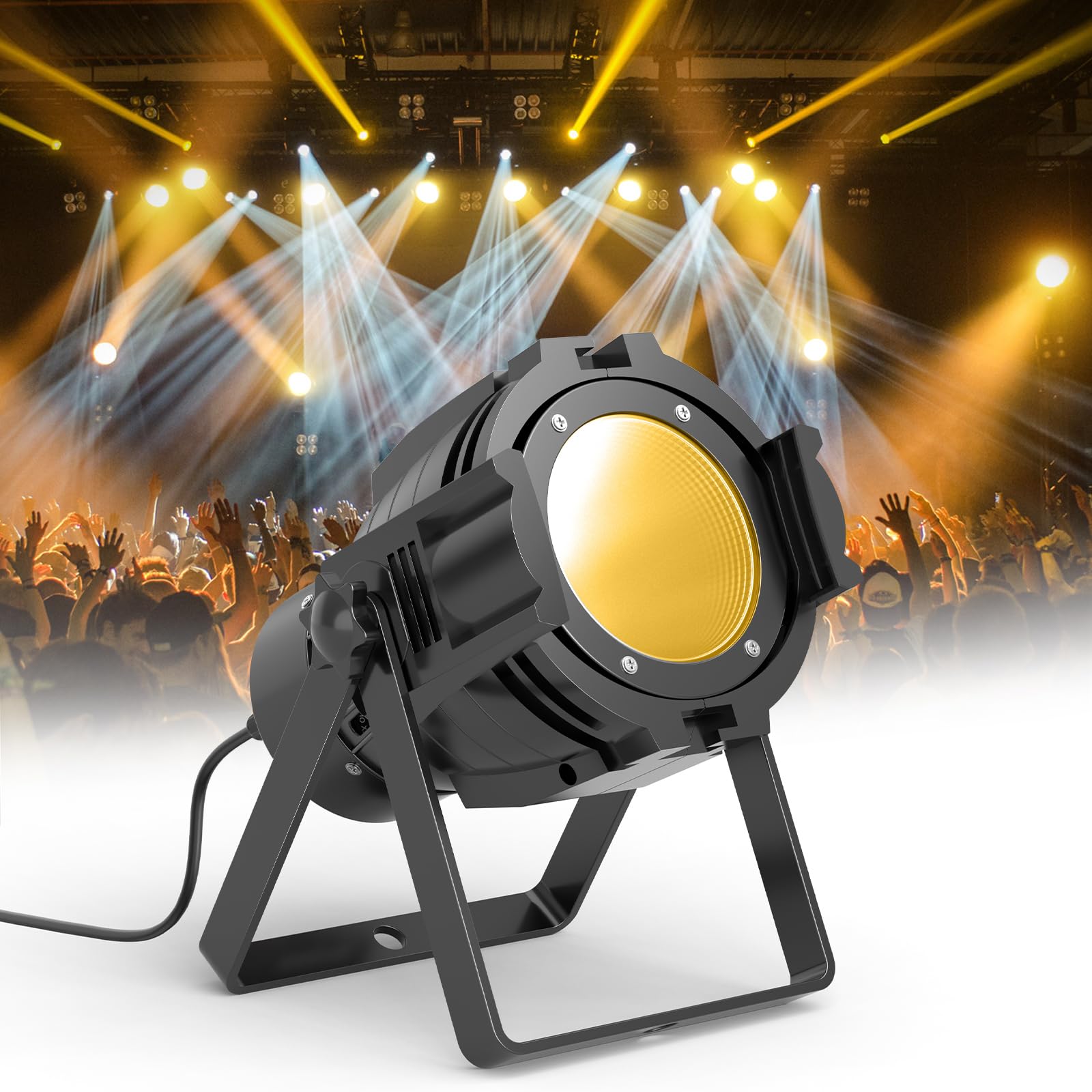 

ZonQoonz 80W Stage Light COB Spotlight Party Light Stage Light Теплий білий Холодний білий Перемикається Spotlight Disco Light для сценічного голосового режиму