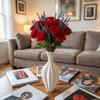 3D Printed Vase Geometric Design Modern Decorative Vase for Living Room Kitchen Counter Dining Shelf Office Coffee Table