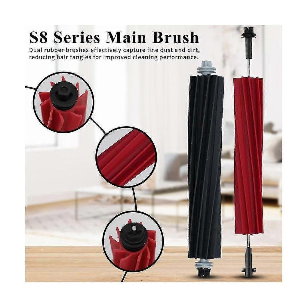 Accessories Kit for S8 Pro Ultra / S8+/ S8 Robot Vacuum Cleaner Main Brush Filter Side Brushes Mop