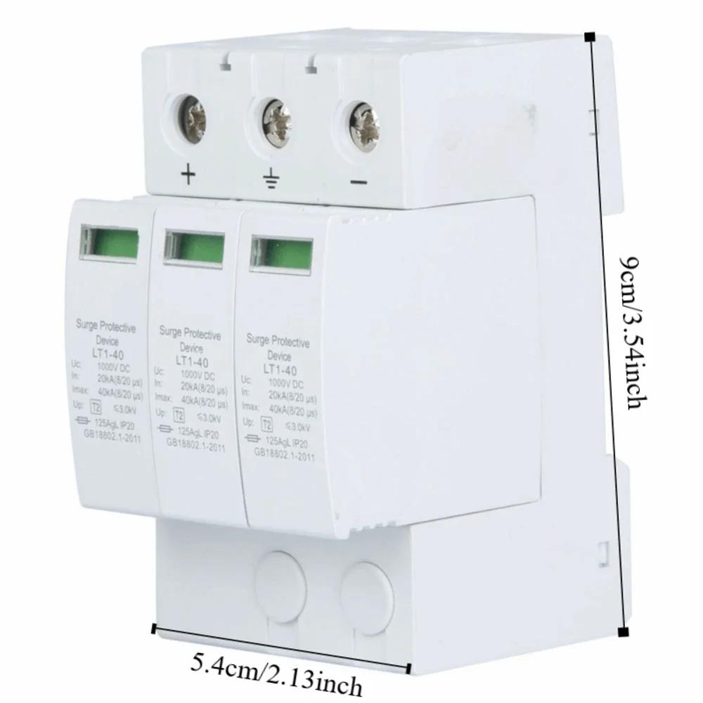 Multifunctional 3P Protective Arrester 1000V Din Rail House Protector 40KA Arrester Device Commercial Lighting