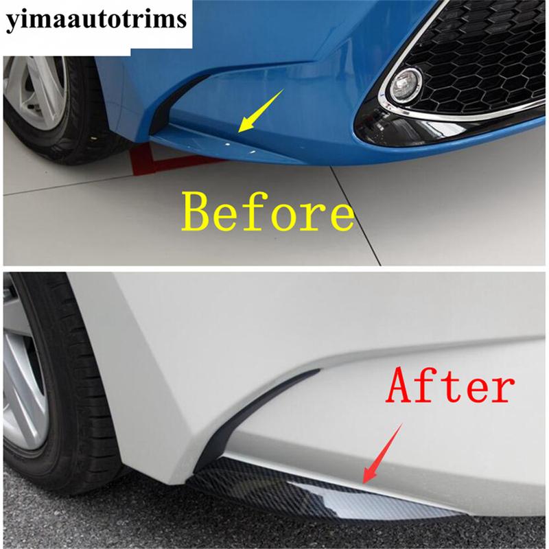 Car Front Bumper Corner Strip Protection Cover Trim ABS Chrome / Carbon Fiber Accessories For Toyota Corolla E210  - 2025