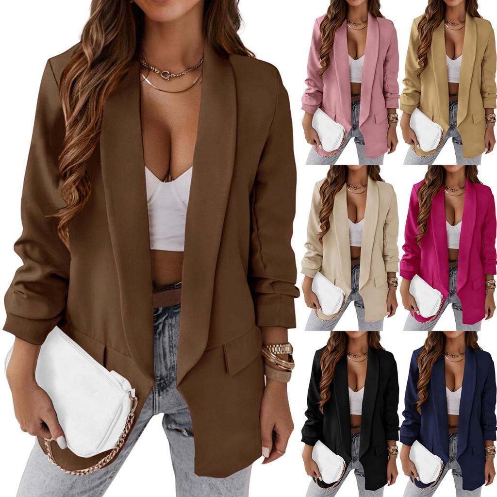 Women Trench Coat Open Front Cardigan Jacket Coat Shawl Cape Cloak Mantle Plus