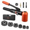 Knockout Punch Set, 98.07 kN Hydraulic Knockout Set, 12.7 To 50.8mm KO Tool Kit Hole Making Tool, KO Tools Kit W/6 Dies for Metal Electrical Cabinets,