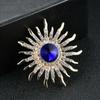 Luxury Elegant Colored Crystal Brooch Rhinestone Pearl Brooch Needle Clothing Suit Coat Accessories