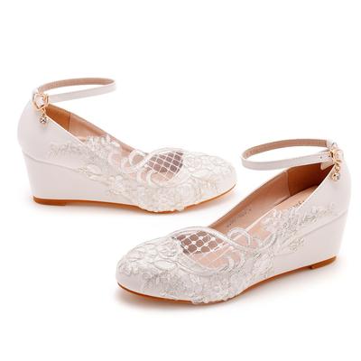 5 Cm Low Heel Pedicure Slim High Heel Shoes Women's Shoes Casual Shallow Mouth Buckle Round Toe Single Shoes Bridal Shoes