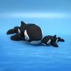 Mini 3D Printed Whale Toy Marine Organisms Desktop Ornament  Tabletop Display