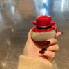 Resin Rhinestone God of Wealth Ornaments Red Gold Mascot Ornament Feng Shui Statue  Car Decoration