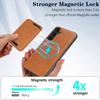 Ultra-thin Magnetic Card Holder Case for Samsung Galaxy A56 5G/A55/A54/A53/A52/A16/A15/A14 Wireless Charging Leather Phone Cover