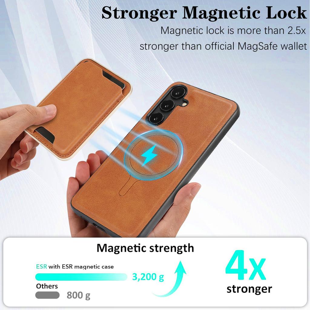 Ultra-thin Magnetic Card Holder Case for Samsung Galaxy A56 5G/A55/A54/A53/A52/A16/A15/A14 Wireless Charging Leather Phone Cover