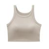 Round Neck Padded Slim Elastic Vest Sleeveless Anti-peeping Camisole Women's Short Top