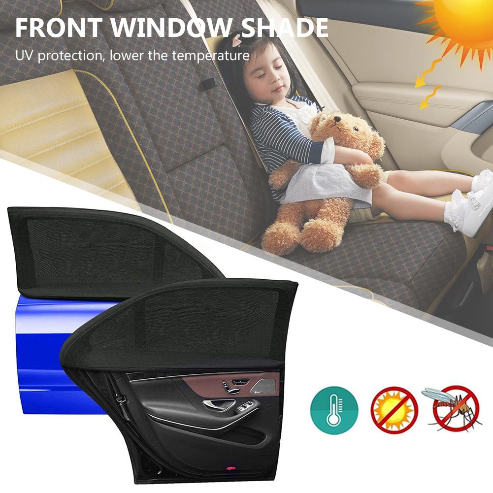 4pcs Car Window Sunshade Side Window Mesh Sun Visor Summer UV Protection Curtain