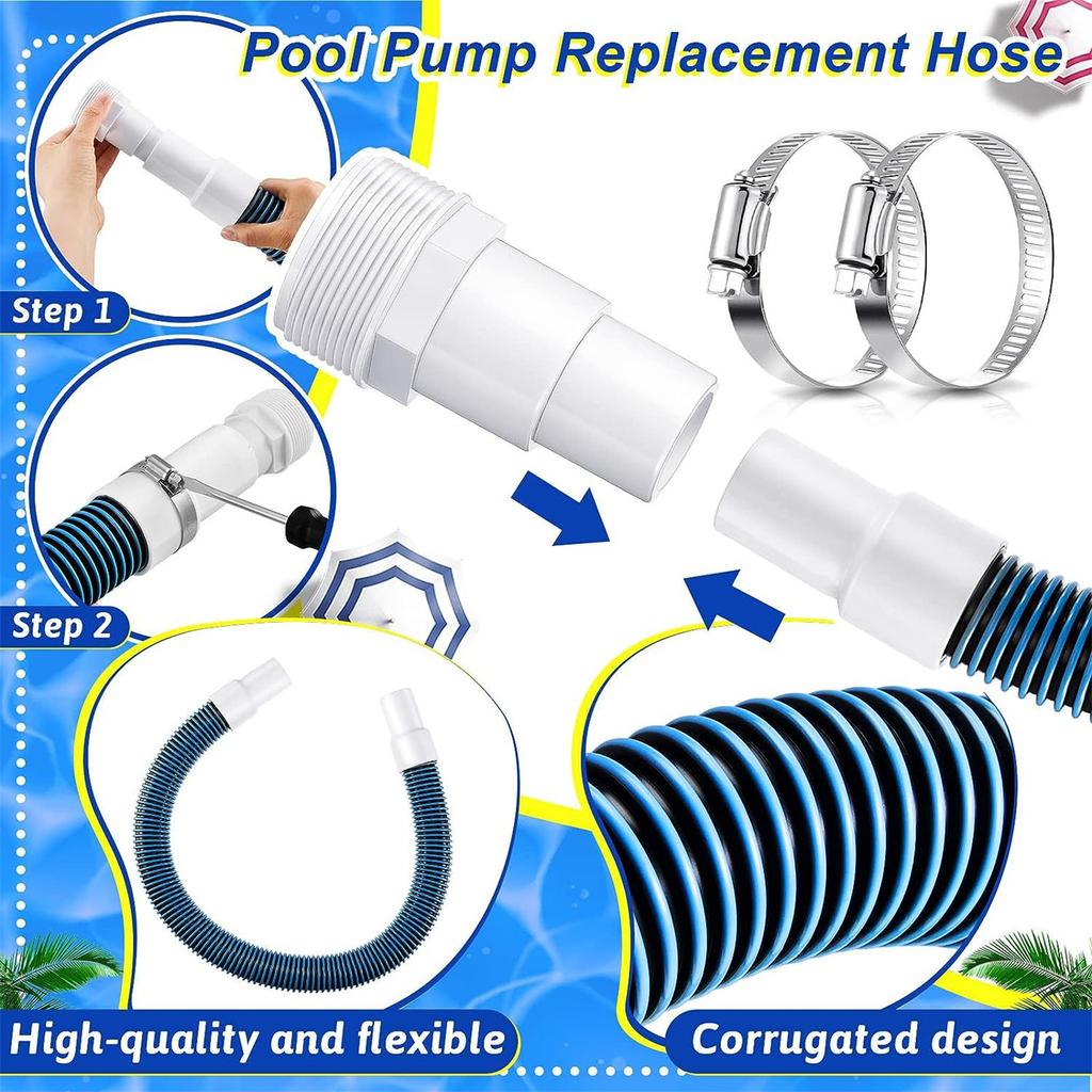 Swimming Pool Replacement Hose 1.25 1.5inch Swimming Pool Pump Replacement Hose Filter Pump Hose For Pool Pump Filter
